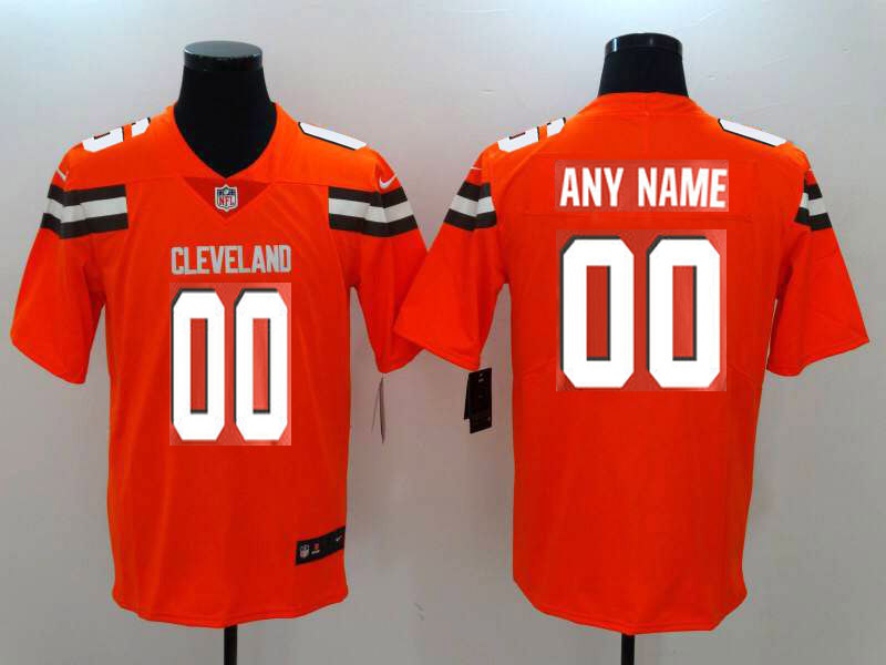 Men Cleveland Browns Custom Orange Nike Vapor Untouchable Limited NFL Jerseys